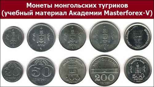 Монеты монгольского тугрика