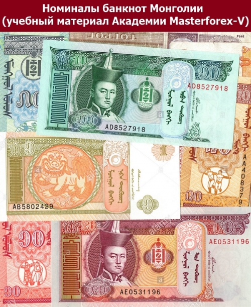 Номиналы банкнот Монголии